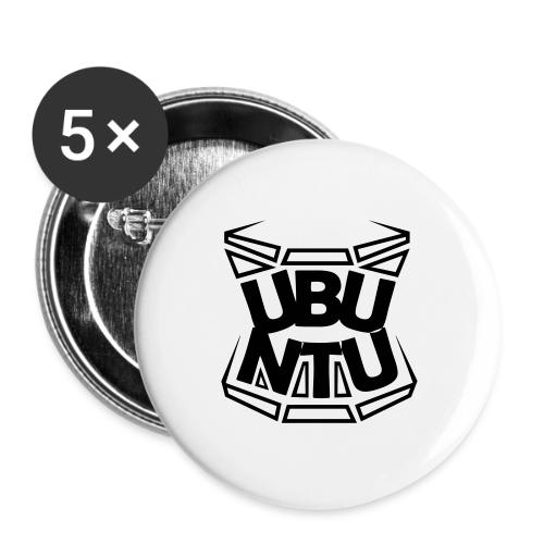 UBUNTU-LOGO-BLK-7 - Buttons large 2.2'' (5-pack)