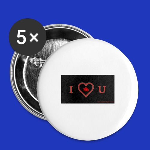 Love you - Buttons large 2.2'' (5-pack)
