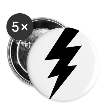 thunder lightning bolt flash - Buttons large 2.2'' (5-pack) - white
