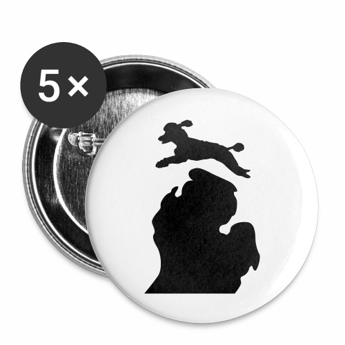 Bark Michigan poodle - Buttons large 2.2'' (5-pack)