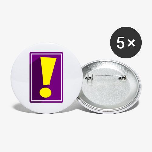 Purple Whee! Shadow Exclamation Point - Buttons large 2.2'' (5-pack)