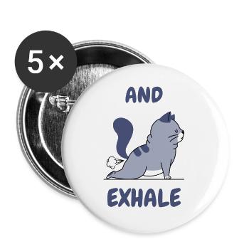 funny cat - Buttons large 2.2'' (5-pack) - white