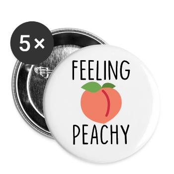 Feeling Peachy - Buttons large 2.2'' (5-pack) - white