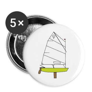 Optimist Sailing Dinghy - Buttons large 2.2'' (5-pack) - white