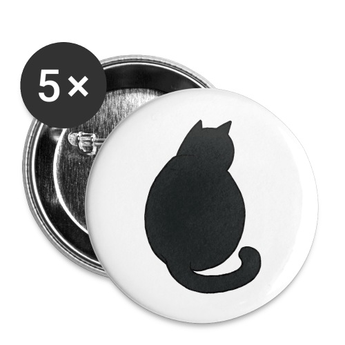 Black Cat Watching - Buttons large 2.2'' (5-pack)