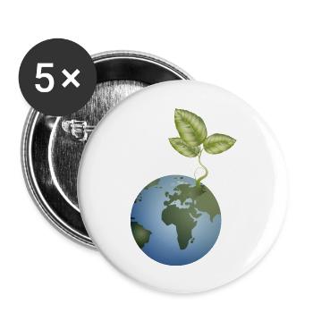 Seed in the earth unfolds - Buttons large 2.2'' (5-pack) - white