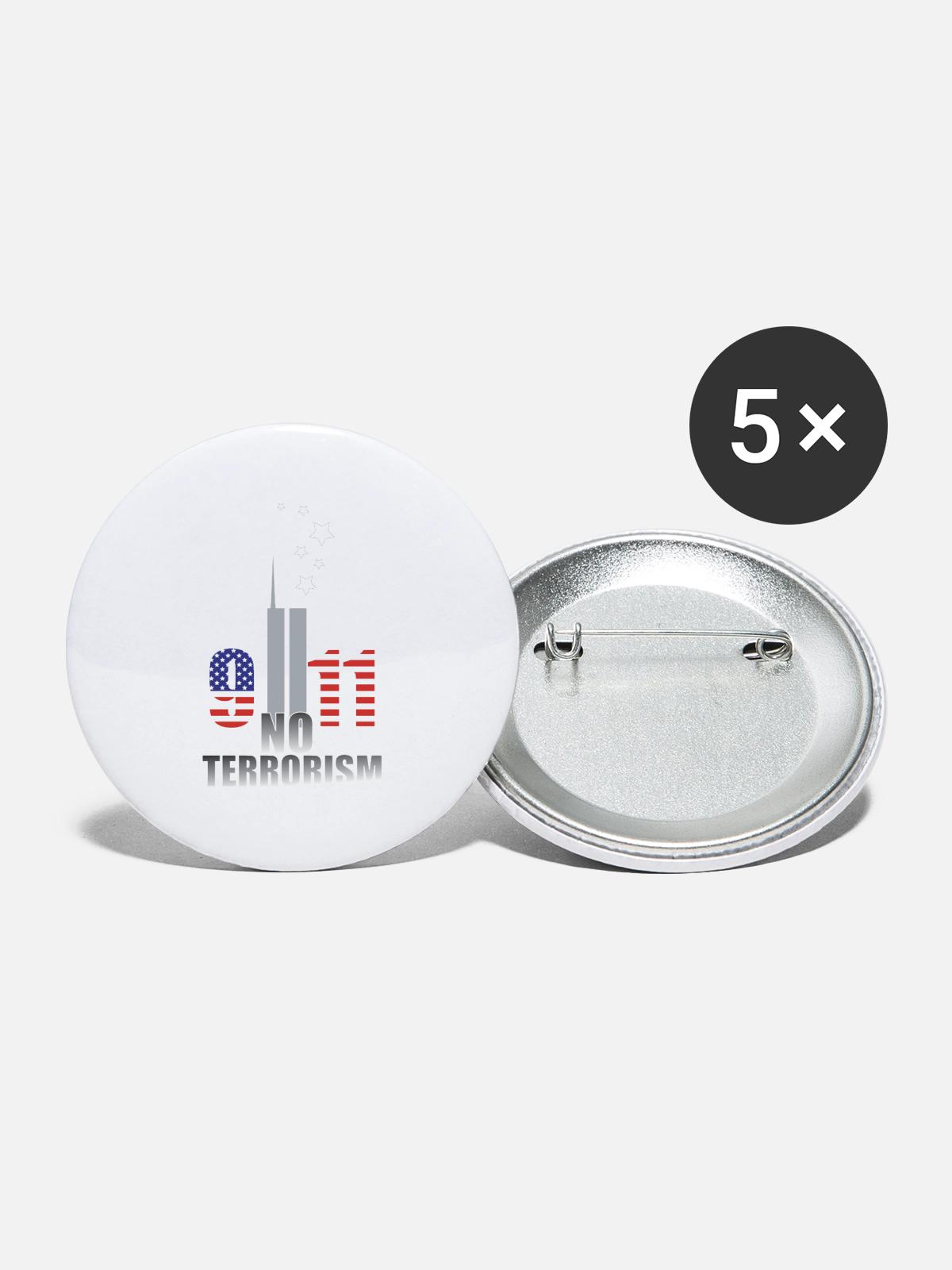911 September - Buttons large 2.2'' (5-pack) - white