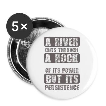 a river cuts a rock - Buttons large 2.2'' (5-pack) - white