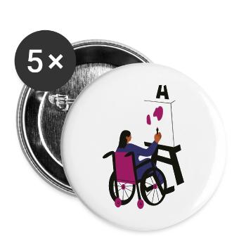 Painting lovers - Buttons large 2.2'' (5-pack) - white