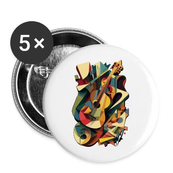 Abstract Music - Buttons large 2.2'' (5-pack) - white