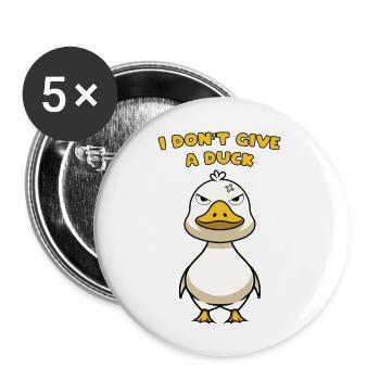 I Dont Give A Duck - Buttons large 2.2'' (5-pack) - white