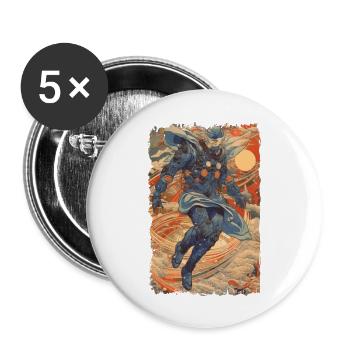 Futuristic anime superhero - Buttons large 2.2'' (5-pack) - white