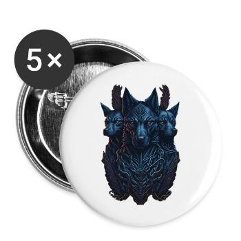 Cerberus Enigma: A Triune Guardian - Buttons large 2.2'' (5-pack) - white