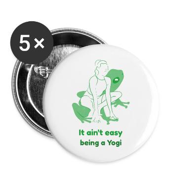 It Ain t Easy Being A Yogi - Buttons large 2.2'' (5-pack) - white