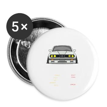Motorsport car e30 - Buttons large 2.2'' (5-pack) - white