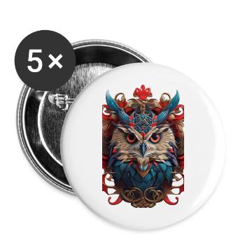 RegalRaptor Crest - Buttons large 2.2'' (5-pack) - white