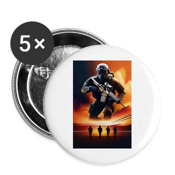 Battle Call - Buttons large 2.2'' (5-pack) - white
