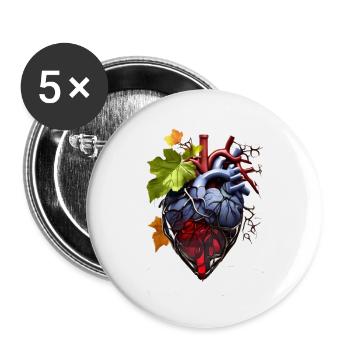 Broken heart - Buttons large 2.2'' (5-pack) - white