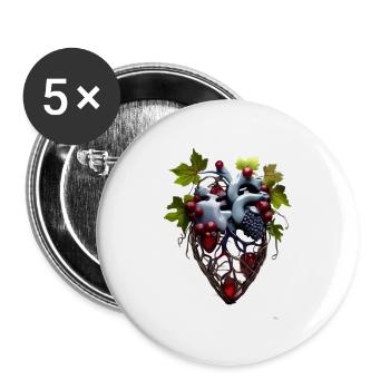Broken heart design - Buttons large 2.2'' (5-pack) - white