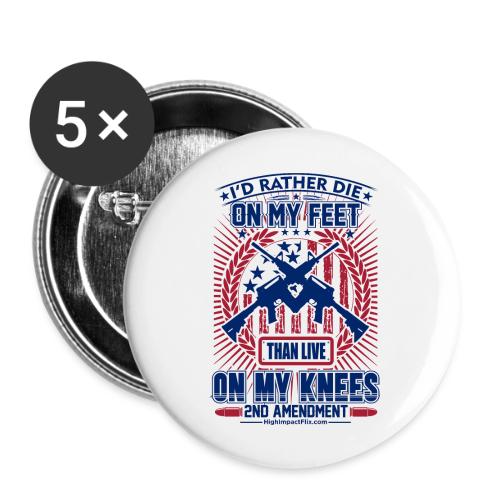 Die on My Feet for Light Background - Buttons large 2.2'' (5-pack)