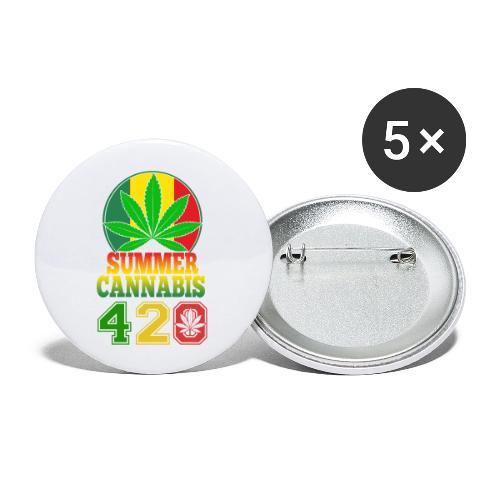 Enjoyable 420 Summer Smoker Weed Marijuana Design - Buttons large 2.2'' (5-pack)