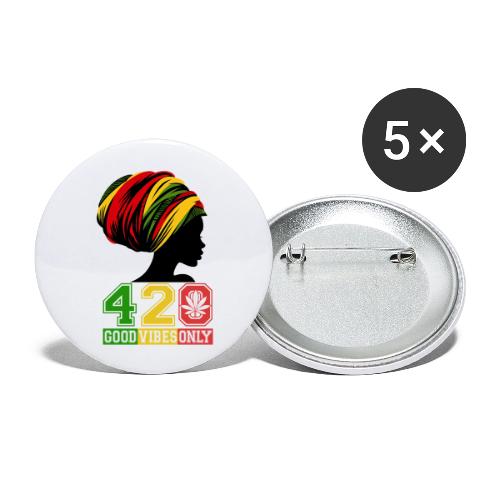 420 Day Women OnFire Weed Marijuana funny design - Buttons large 2.2'' (5-pack)