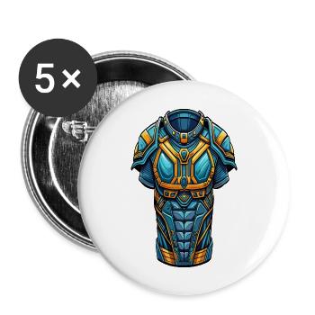 Turquoise Vanguard,Modern Armor illustration - Buttons large 2.2'' (5-pack) - white