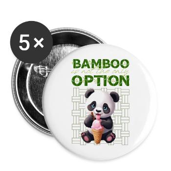 Bamboo is not the only option - Buttons large 2.2'' (5-pack) - white