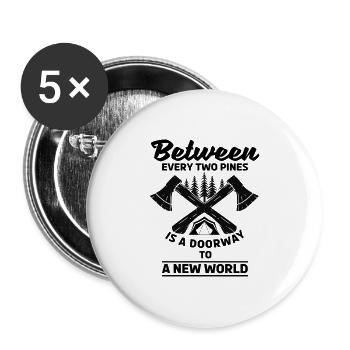 New world thru the pines - Buttons large 2.2'' (5-pack) - white