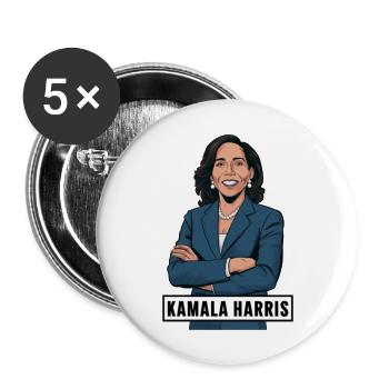 Kamala Harris - Buttons large 2.2'' (5-pack) - white