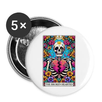 The Broken Hearted - Buttons large 2.2'' (5-pack) - white