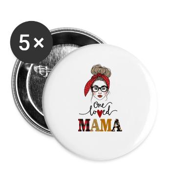 happy mom's day - Buttons large 2.2'' (5-pack) - white