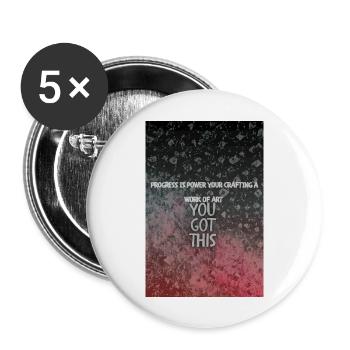 Optimistic - Buttons large 2.2'' (5-pack) - white