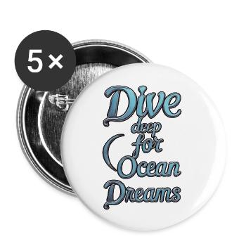 Plumb Depths for Ocean Dreamers - Buttons large 2.2'' (5-pack) - white