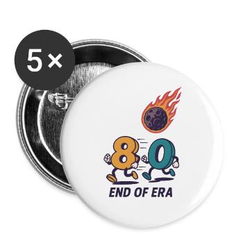 End of era 80s - Buttons large 2.2'' (5-pack) - white