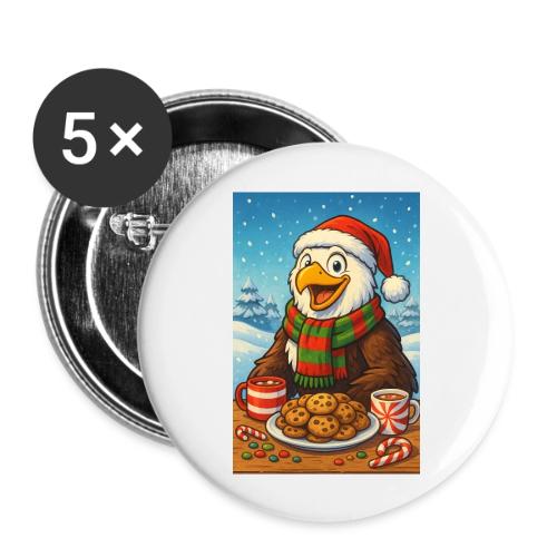 Christmas taw eagle - Buttons large 2.2'' (5-pack)
