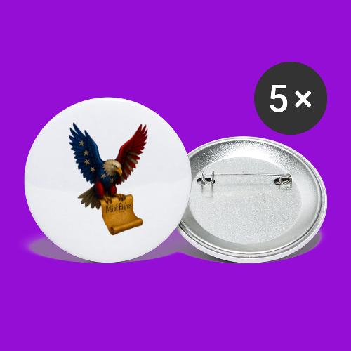 Bill of Rights Bald Eagle - Buttons large 2.2'' (5-pack)