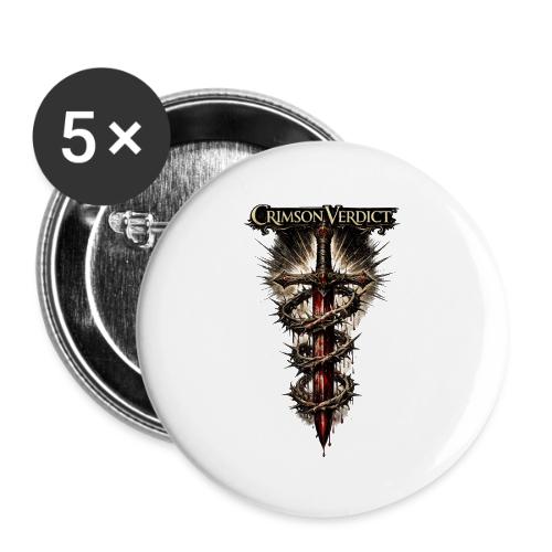 Crimson Verdict Crown of Thorns Sword Tee - Buttons large 2.2'' (5-pack)