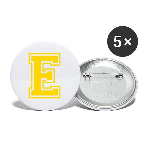 Letter E – Capital Athletic Alphabet Monogram - Buttons large 2.2'' (5-pack)