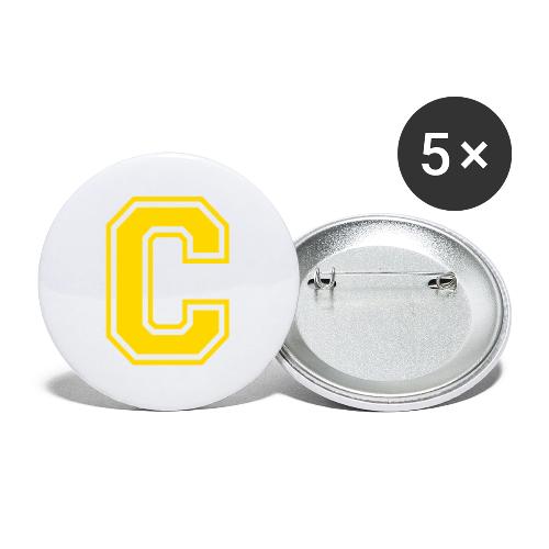 Letter C – Capital Athletic Alphabet Monogram - Buttons large 2.2'' (5-pack)