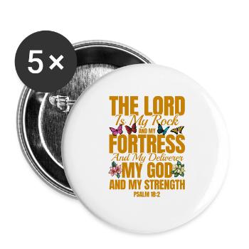 Inspirational Religious Bible Verse Gift - Buttons large 2.2'' (5-pack) - white