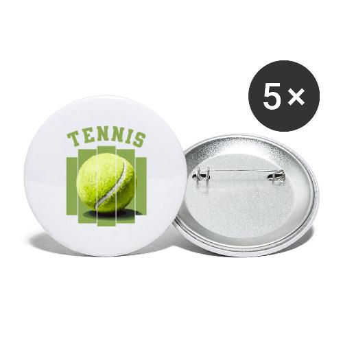 Tennis Minimal - Buttons large 2.2'' (5-pack)