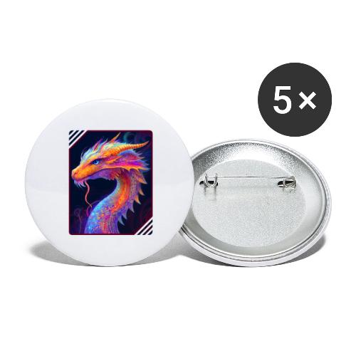 Dragon Spectrum - Buttons large 2.2'' (5-pack)