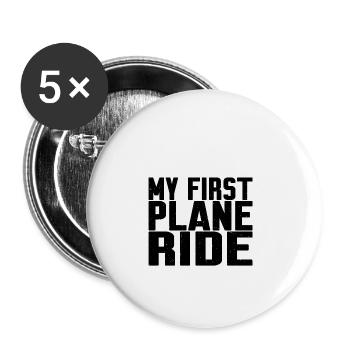 My First Plane Ride 40 - Buttons large 2.2'' (5-pack) - white