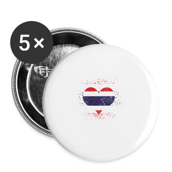 Asia Lover Thailand Flag Gift - Buttons large 2.2'' (5-pack) - white