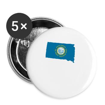 South Dakota Travels Gift - Buttons large 2.2'' (5-pack) - white
