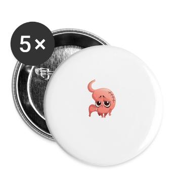 My tummy hurts and I'm mad at the government - Buttons large 2.2'' (5-pack) - white