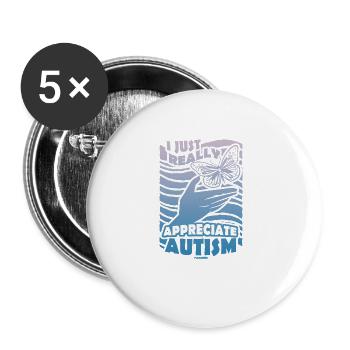 I like autism - Buttons large 2.2'' (5-pack) - white
