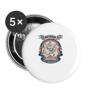 Mothman Ate My Ass at Denny's vintage - Buttons large 2.2'' (5-pack) - white