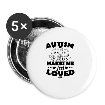Autist dear marriage in love autism puzzle - Buttons large 2.2'' (5-pack) - white